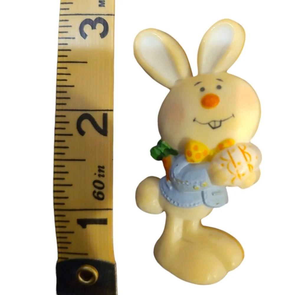 Vintage Easter Bunny Brooch - Yellow and Blue By Hallmark Stamped 1975 Barnaby
